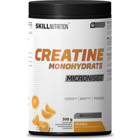 Micronised Creatine Monohydrate Flavoured, Orange - 500g