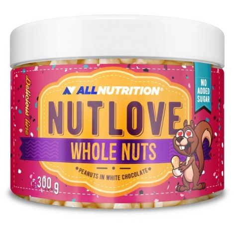 Nutlove Whole Nuts, Peanuts in White Chocolate - 300g