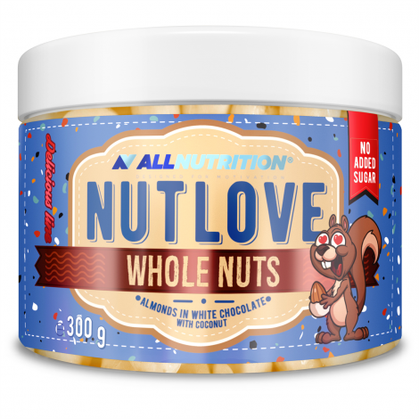 Nutlove Whole Nuts, Almonds in White Chocolate & Coconut - 300g