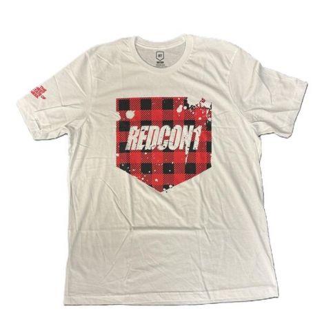 Red Plaid Shield T-Shirt - Small