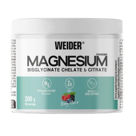 Magnesium Bisglycinate Chelate & Citrate, Berry - 200g