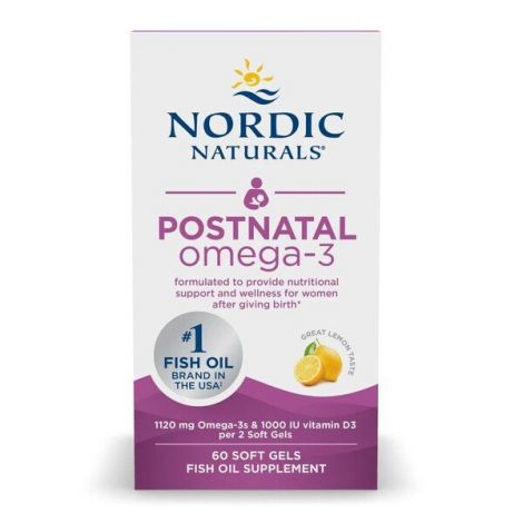 Postnatal Omega-3, 1120mg Lemon  - 60 softgels
