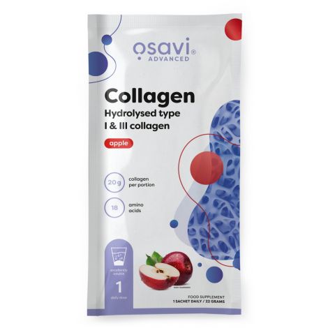Collagen Hydrolysed Type I & III, Apple - 22g (1 serving)