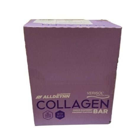 Alldeynn Collagen Bar, Choco Raspberry Coconut - 24 x 40g