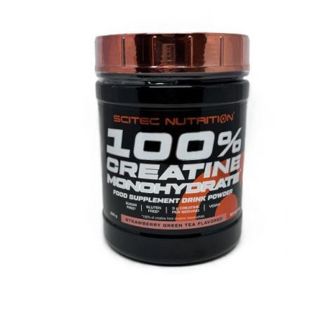 100% Creatine Monohydrate, Strawberry Green Tea - 300g