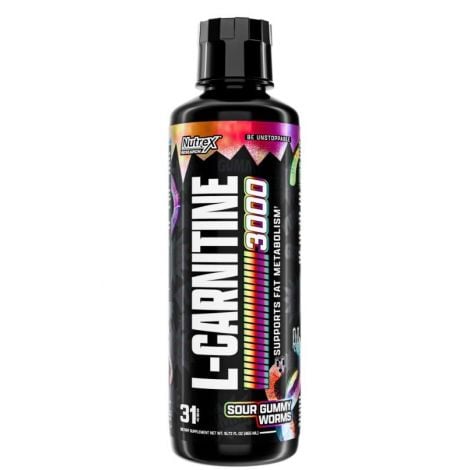 L-Carnitine 3000, Sour Gummy Worms - 465 ml.