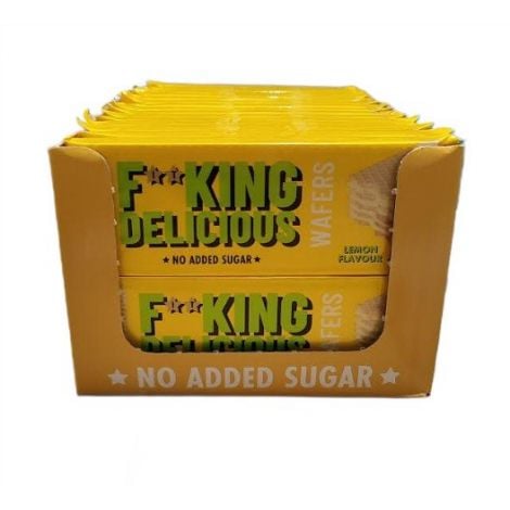 Fitking Delicious Wafers, Lemon - 32 x 80g
