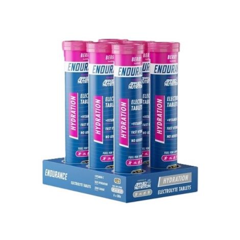 Endurance Hydration Electrolyte Effervescent Tablets, Berry - 6 x 20 tabs