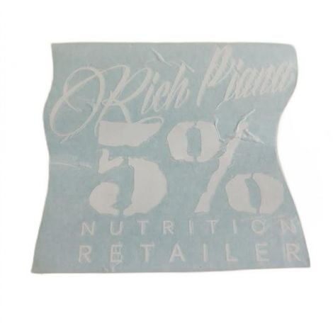 5% Nutrition Window Cling, Blue & White