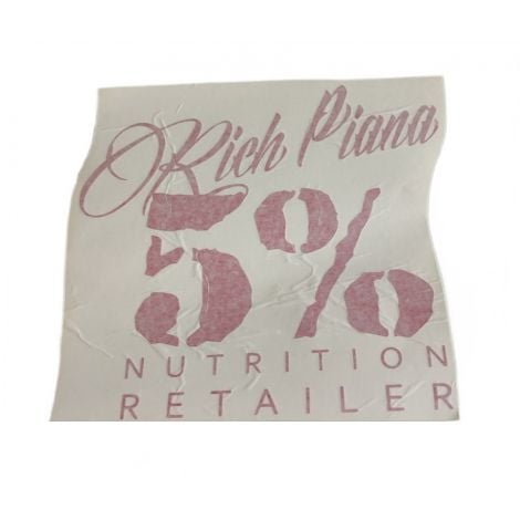 5% Nutrition Window Cling, White & Red