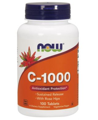 Vitamin C-1000 with Rose Hips - Sustained Release - 100 tabs