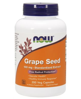 Grape Seed Standardized Extract, 100mg - 200 vcaps