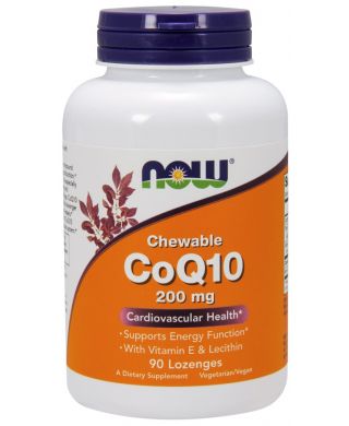 CoQ10 with Lecithin & Vitamin E, 200mg (Chewable) - 90 lozenges