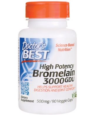 High Potency Bromelain 3000 GDU, 500mg - 90 vcaps