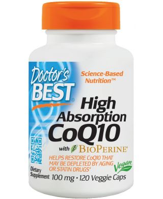 High Absorption CoQ10 with BioPerine, 100mg - 120 vcaps