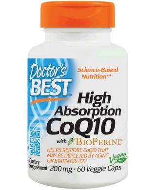 High Absorption CoQ10 with BioPerine, 200mg - 60 vcaps