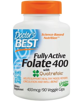 Fully Active Folate 400 with Quatrefolic, 400mcg - 90 vcaps