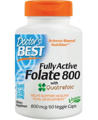 Fully Active Folate 800 with Quatrefolic, 800mcg - 60 vcaps