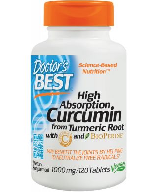 High Absorption Curcumin From Turmeric Root with C3 Complex & BioPerine, 1000mg - 120 tabs
