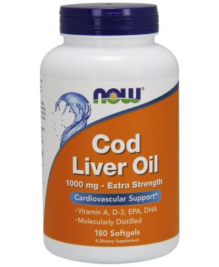 Cod Liver Oil, 1000mg Extra Strength - 180 softgels