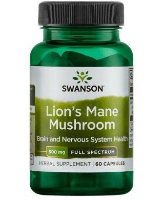 Full Spectrum Lion's Mane Mushroom, 500mg - 60 caps