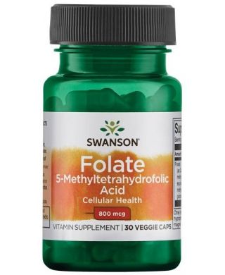 Folate (5-Methyltetrahydrofolic Acid), 800mcg - 30 vcaps