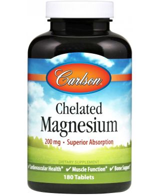 Chelated Magnesium, 200mg - 180 tabs