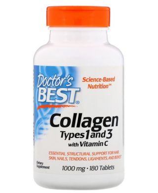 Collagen Types 1 and 3 with Vitamin C, 1000mg - 180 tabs