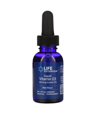 Liquid Vitamin D3, 50mcg (Mint) - 29 ml.