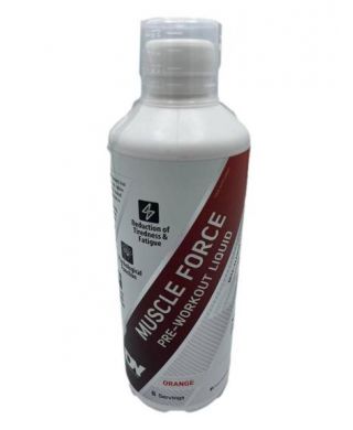 Muscle Force Liquid Pre-Workout, Orange - 500 ml.