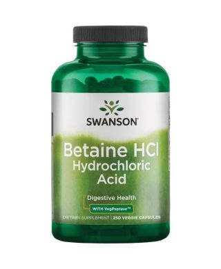 Betaine HCl Hydrochloric Acid - 250 vcaps