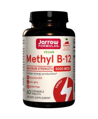 Methyl B-12, 5000mcg (Cherry) - 60 vegan chewable tabs