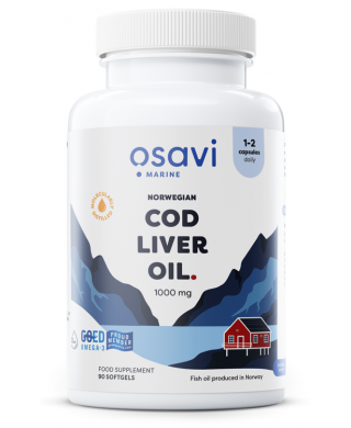 Norwegian Cod Liver Oil Softgels, 1000mg (Lemon) - 90 softgels