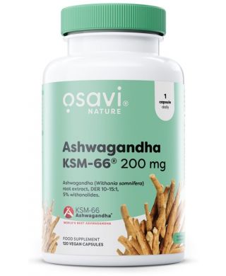 Ashwagandha KSM-66, 200mg - 120 vegan caps