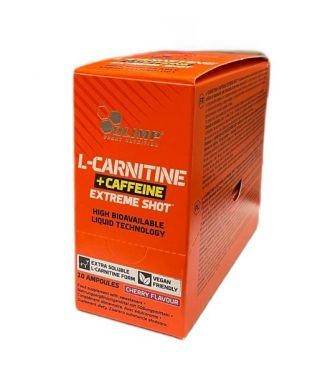 L-Carnitine + Caffeine Extreme Shot, Cherry - 10 x 25 ml.