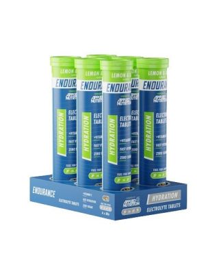 Endurance Hydration Electrolyte Effervescent Tablets, Lemon & Lime - 6 x 20 tabs