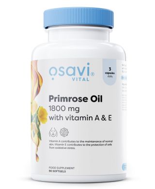 Primrose Oil with Vitamin A & E, 1800mg - 90 softgels