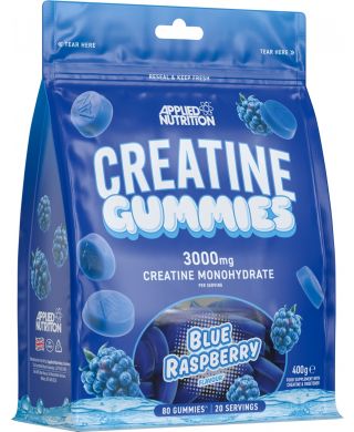 Creatine Gummies, Blue Raspberry - 80 gummies