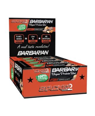 Barbarian Vegan Protein Bar, Cookies & Nuts - 12 x 40g