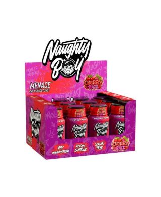 Menace Pre-Workout Shot, Cherry Razz - 12 x 60 ml.