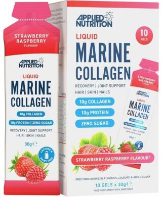Liquid Marine Collagen, Strawberry Raspberry - 10 x 30g