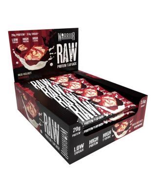 Raw Protein Flapjack, Red Velvet Brownie - 12 bars