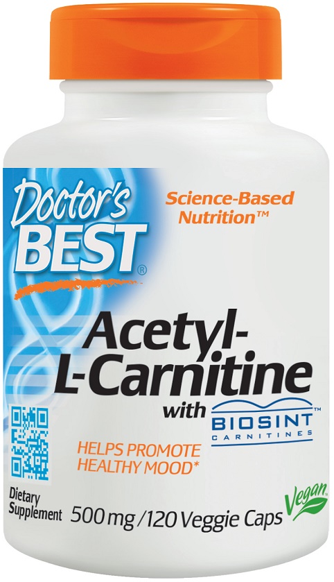 Doctor's Best Acetyl L-Carnitine with Biosint Carnitines, 500mg - 120 vcaps