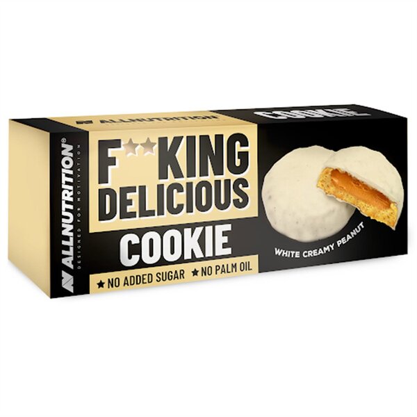 Ciastka z kremem orzechowym w mlecznej polewie Bez Cukru - Fitking Delicious 128 g - Allnutrition